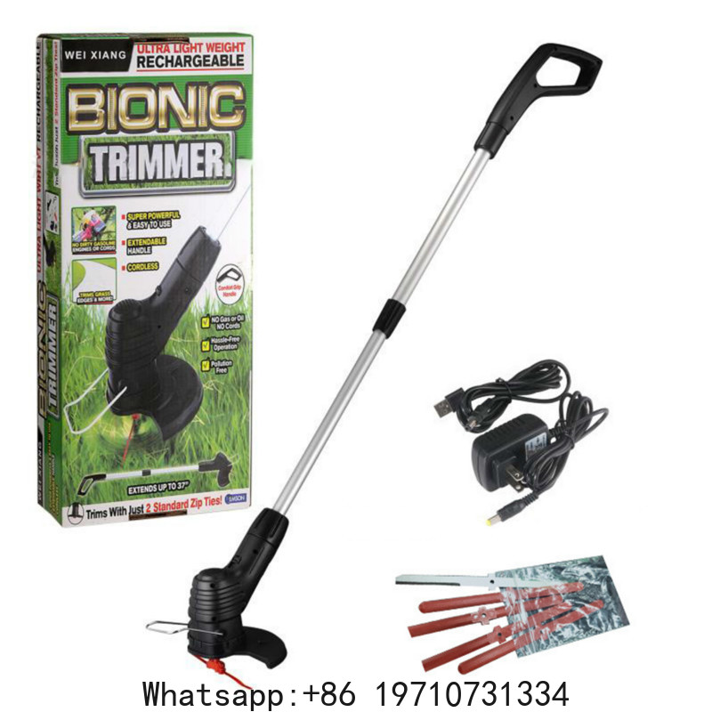 Lawn Mower Battery - เครื่องตัดหญ้าแบบพกพาไร้สายอัจฉริยะ ใช้แบตเตอรี่ลิเธียม ชาร์จผ่าน USB ปรับความยาวได้ พร้อมใบมีดตัดแต่งกิ่ง