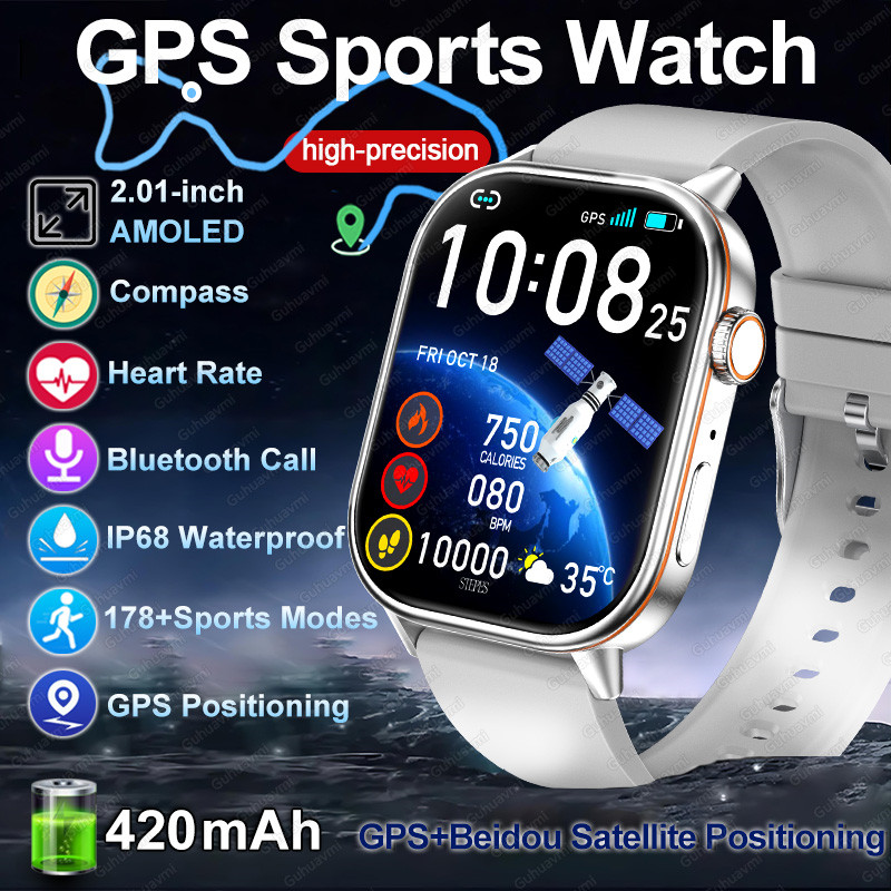 Outdoor Power Meter Box - นาฬิกาสมาร์ทวอทช์ GPS สำหรับกีฬากลางแจ้ง ผู้หญิง แบตเตอรี่ 420mAh