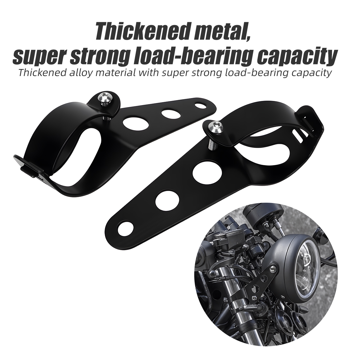 Outdoor Power Products - ขายึดไฟหน้ามอเตอร์ไซค์แบบปรับได้ ขนาด 28-36 มม. 35-43 มม.