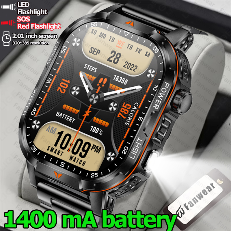 Outdoor Power Meter Box - นาฬิกาสมาร์ทวอทช์ผู้ชายสำหรับกิจกรรมกลางแจ้ง ทนทาน แบตเตอรี่ 1400mAh ระบบ GPS
