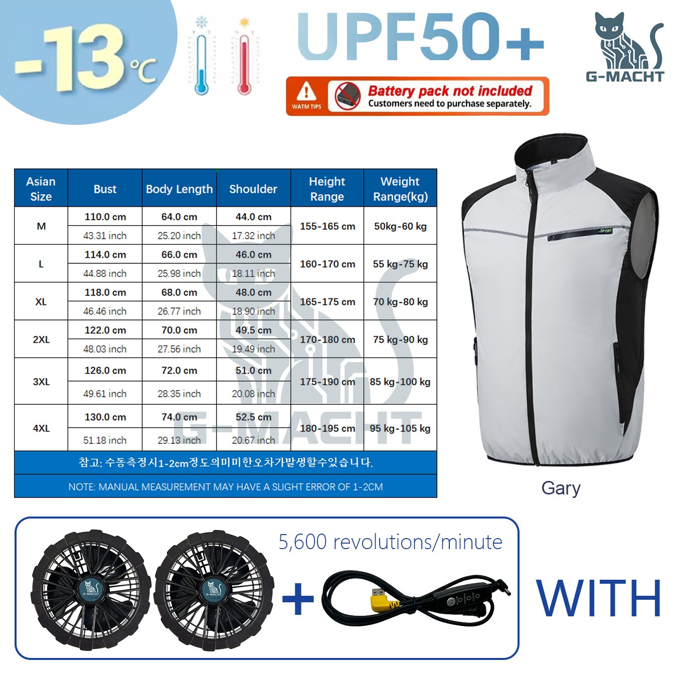 Outdoor Power Not Working - เสื้อกั๊กพัดลมระบายความร้อน USB เสื้อกั๊กปรับอากาศสำหรับฤดูร้อน 360 ° ระบบระบายความร้อนแบบหมุนเวียนสำหรับงานกลางแจ้งและการตกปลา