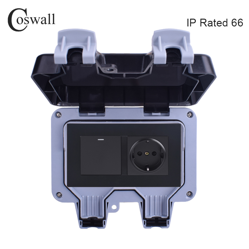 Coswall IP66 Weatherproof กันน - Outdoor Power Outlet Waterproof บทวิจารณ์และราคา