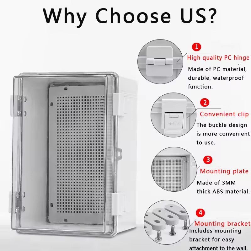 กล่องรวมสัญญาณกันน้ำ IP66 สีเท - Outdoor Power Junction Box บทวิจารณ์และราคา