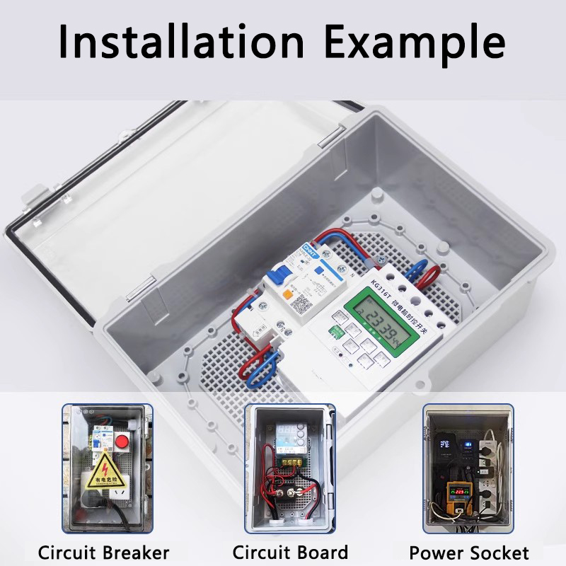 IP66 กันน้ําสีเทา/โปร่งใสฝาครอ - Outdoor Power Junction Box บทวิจารณ์และราคา