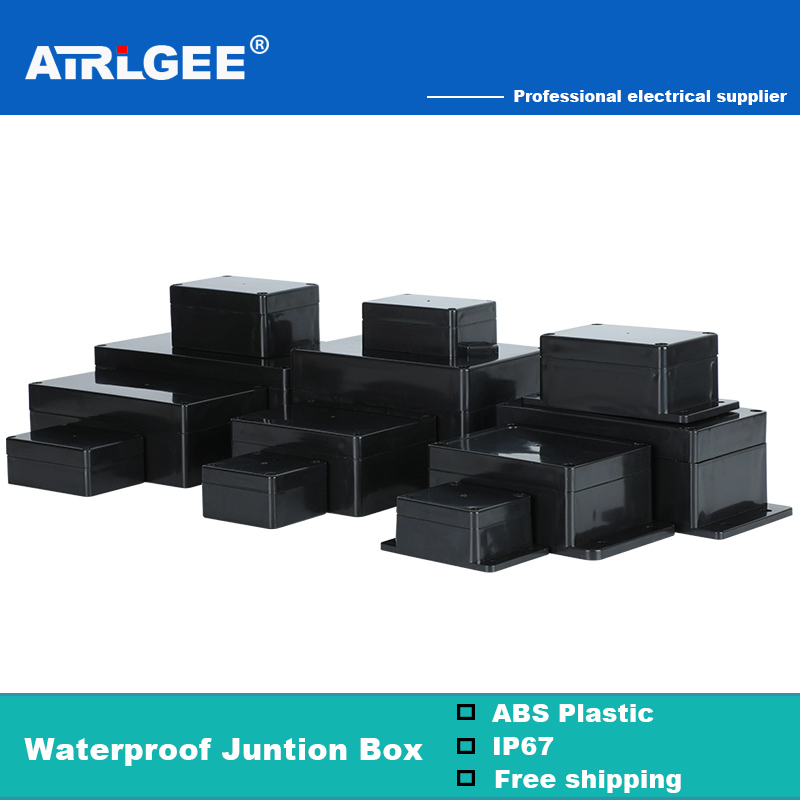 สีดํากล่องกันน้ํากลางแจ้งกล่อง - Outdoor Power Junction Box บทวิจารณ์และราคา