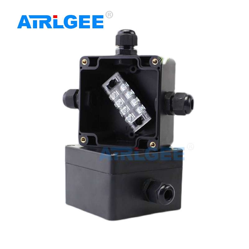 สีดํากล่องกันน้ํากลางแจ้งกล่อง - Outdoor Power Junction Box บทวิจารณ์และราคา