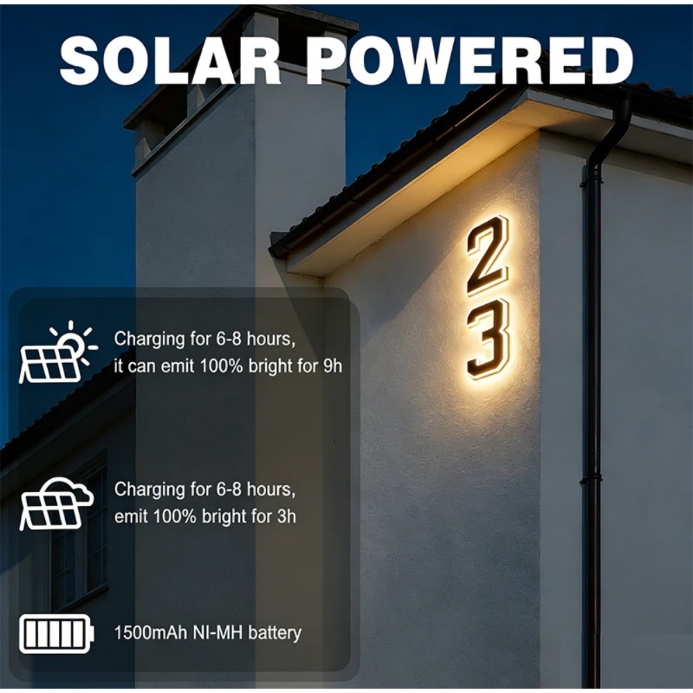 ป้ายเลขที่บ้านพลังงานแสงอาทิตย - Outdoor Power Outlet Solar บทวิจารณ์และราคา