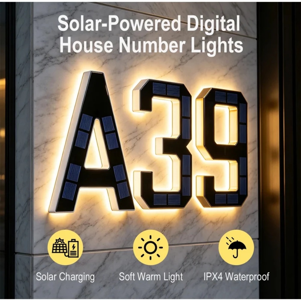 ป้ายเลขที่บ้านพลังงานแสงอาทิตย - Outdoor Power Outlet Solar บทวิจารณ์และราคา