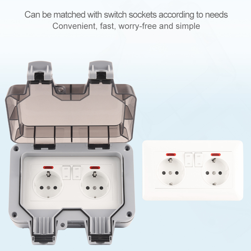 IP66 EU เยอรมนีมาตรฐานกันน้ำกล - Outdoor Power Outlet Waterproof บทวิจารณ์และราคา