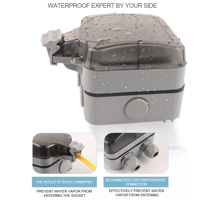 IP66 EU เยอรมนีมาตรฐานกันน้ำกล - Outdoor Power Outlet Waterproof บทวิจารณ์และราคา