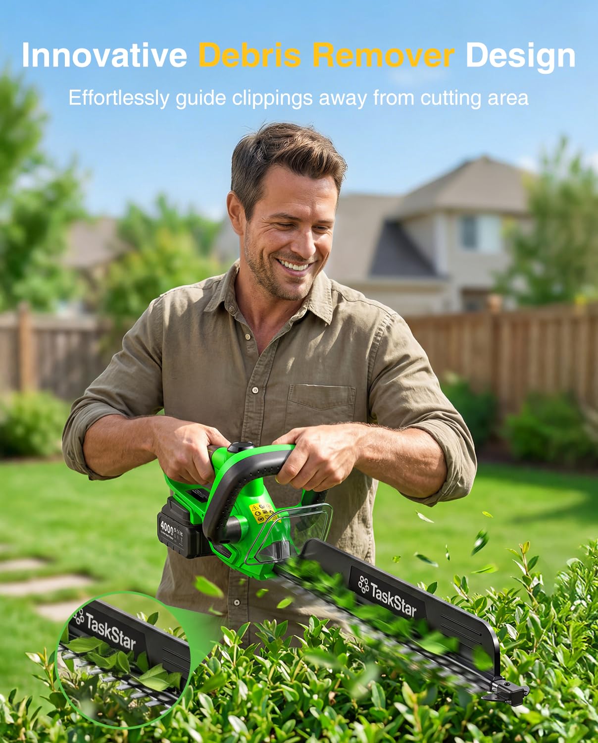 TaskStar เครื่องตัดแต่งกิ่งไม้ - Lawn Mower Battery บทวิจารณ์และราคา