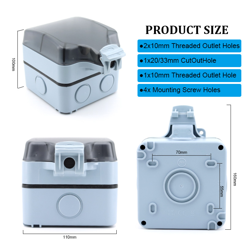 กล่องปลั๊กไฟกลางแจ้งกันน้ำ IP6 - Outdoor Power Outlet Waterproof บทวิจารณ์และราคา