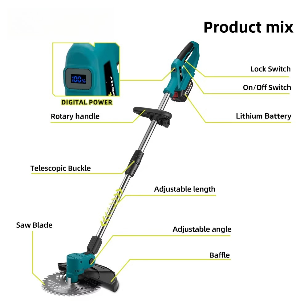 เครื่องตัดหญ้าไฟฟ้า 4000W สำหร - Lawn Mower Battery บทวิจารณ์และราคา