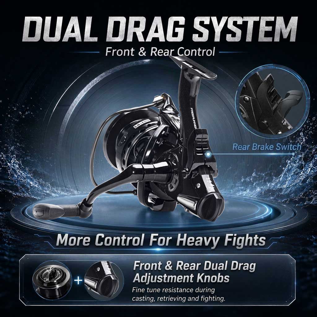 รอกตกปลาแบบหมุน SAMOLLA พร้อมร - Outdoor Power Reel บทวิจารณ์และราคา